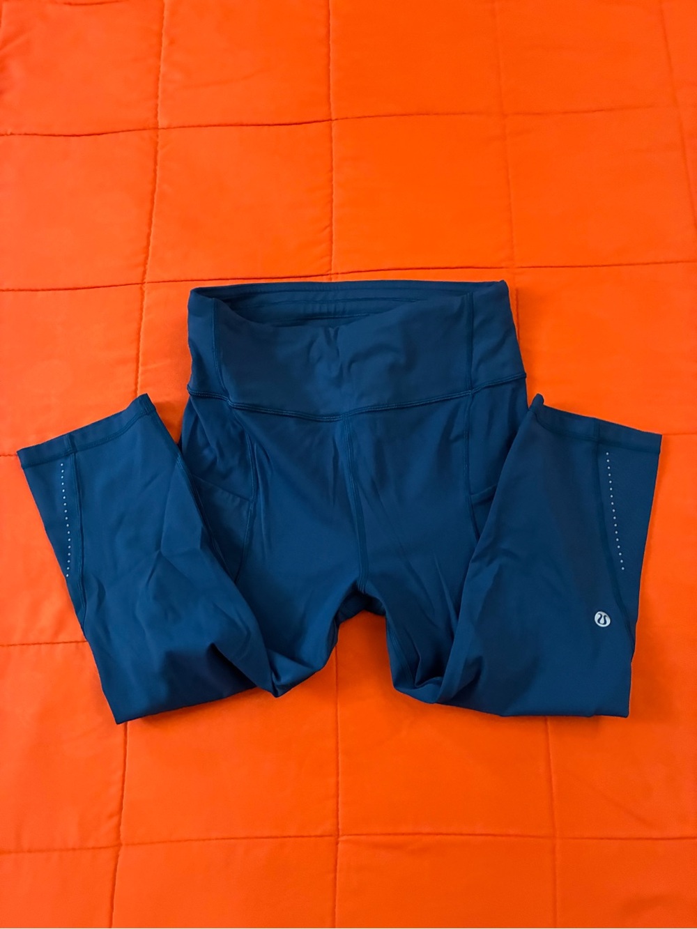 Lululemon Leggings Womens 6 Blue High Rise Capri Activewear Gym & Running